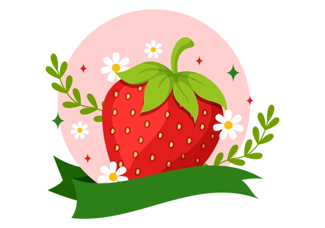 National Strawberry Day  Illustration