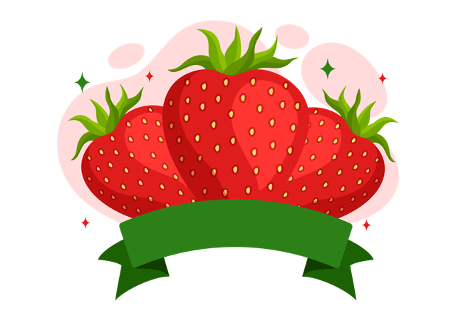 National Strawberry Day  Illustration