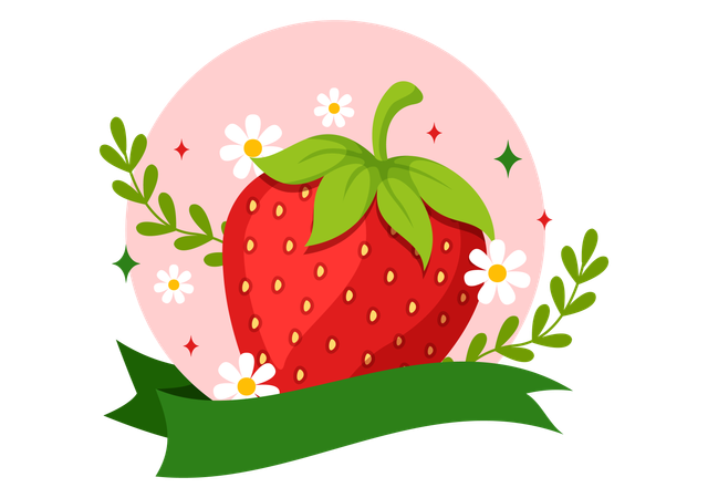 National Strawberry Day  Illustration