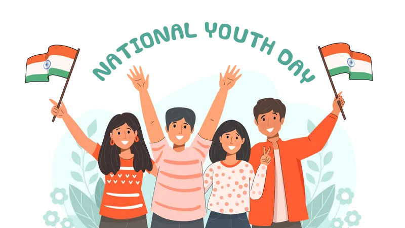 National Youth Day Illustration
