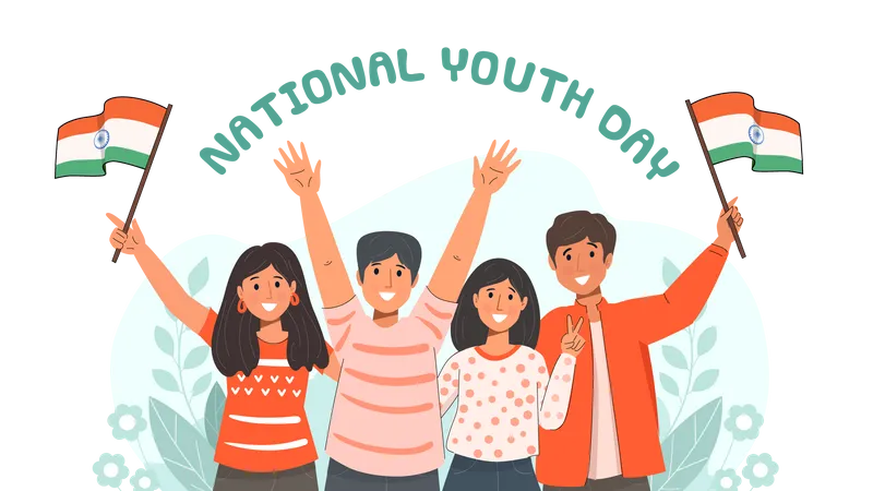 National Youth Day  Illustration