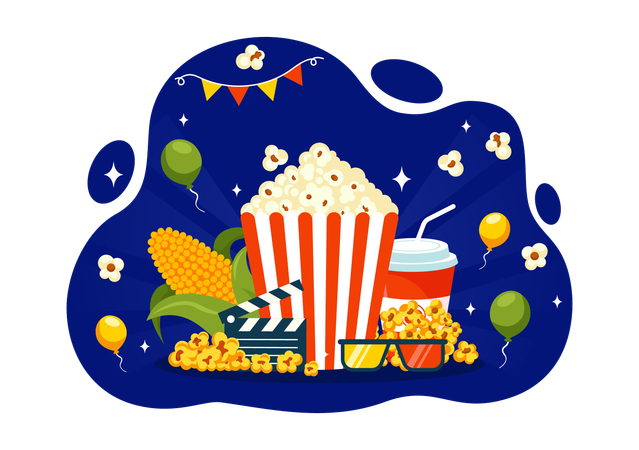 Nationaler Popcorn-Tag  Illustration