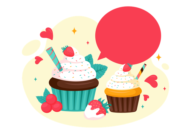 Nationaler Vanille-Cupcake-Tag  Illustration