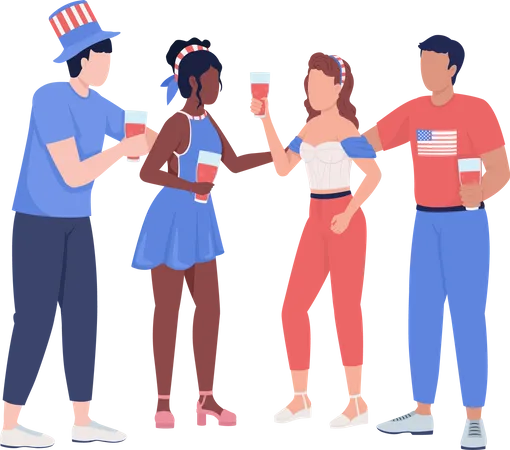 Nationalfeiertag von Amerika  Illustration