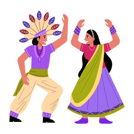 Danse indigène  Illustration