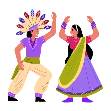 Danse indigène  Illustration