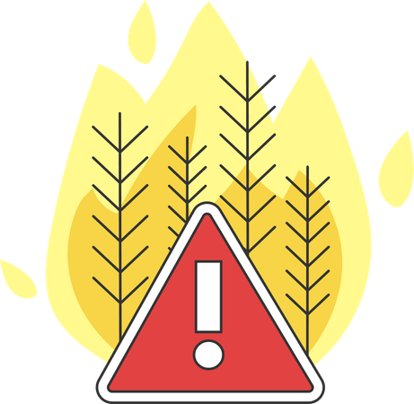 Natural disaster caused by abnormal heat wave and climate change  Illustration