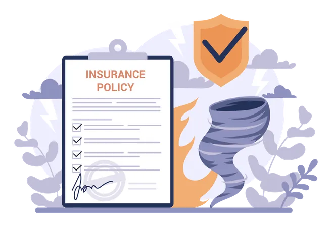 Natural disaster insurance  Illustration