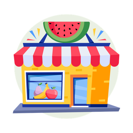Natural Food Store  Illustration