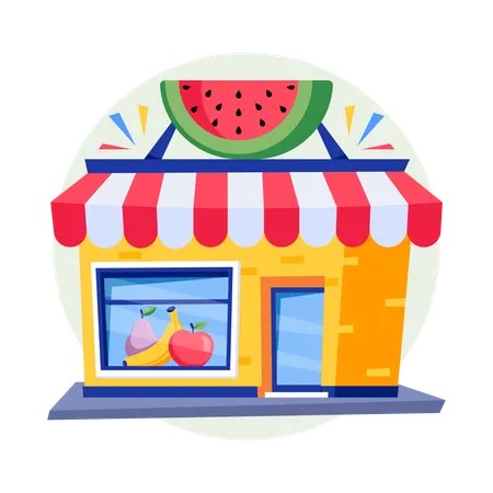 Natural Food Store  Illustration