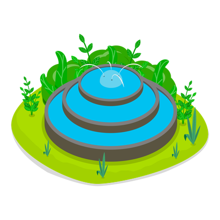 Natural Water Landscape  Illustration