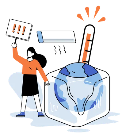 Nature of planet preservation banner  Illustration