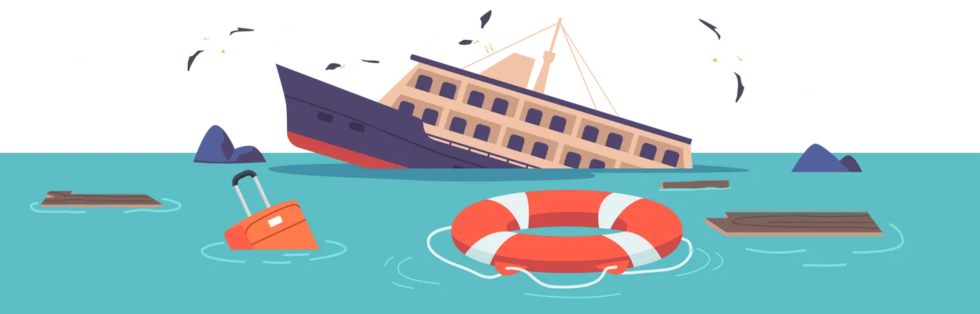 Accident de naufrage  Illustration