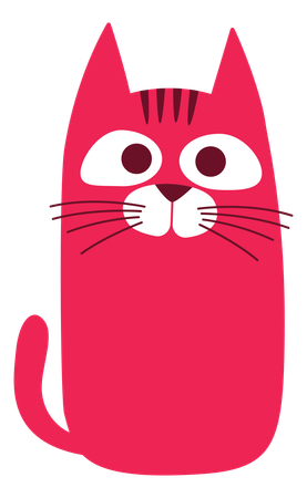 Naughty Cat With Curious Face  Illustration