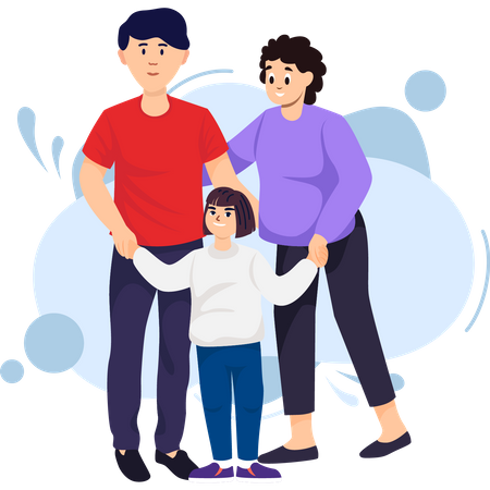 Navegando juntos el viaje de la paternidad  Ilustración