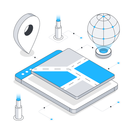 Navigation application  Illustration