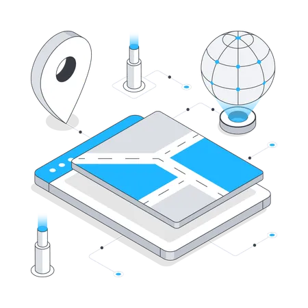 Navigation application  Illustration