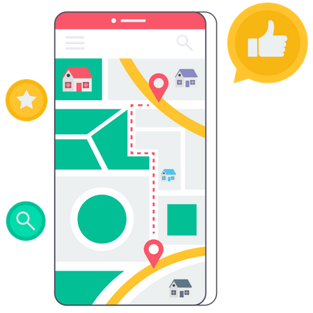 Navigation dans l'application mobile  Illustration