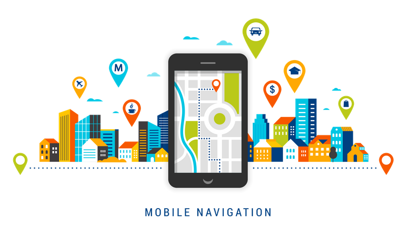 Navigation mobile  Illustration