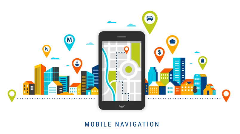 Navigation mobile  Illustration