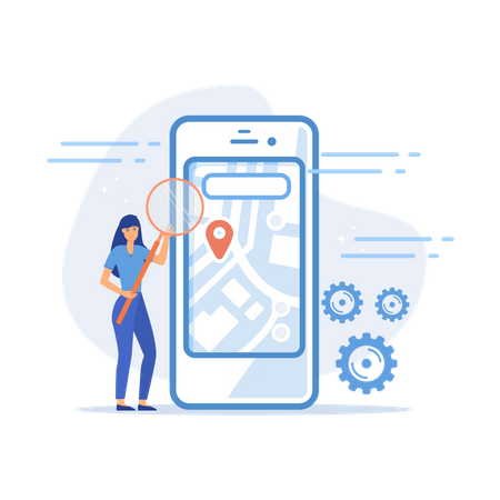 Navigation mobile app  Illustration