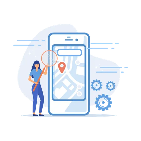 Navigation mobile app  Illustration