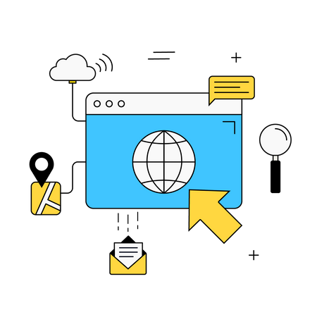 Naviguer sur Internet  Illustration