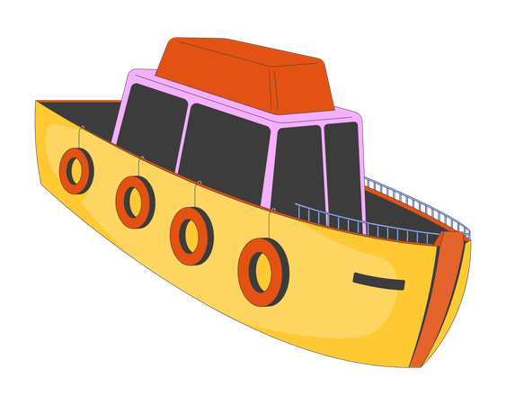 Navio de brinquedo  Ilustração