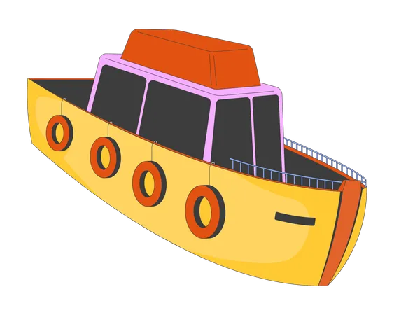 Navio de brinquedo  Ilustração