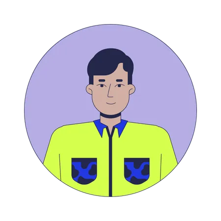 Neat indian man wearing shirt  Illustration