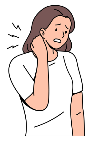 Neck pain  Illustration