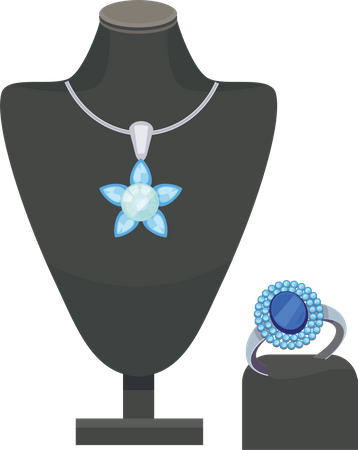 Necklace And Ring  Illustration