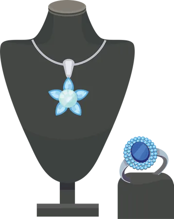 Necklace And Ring  Illustration