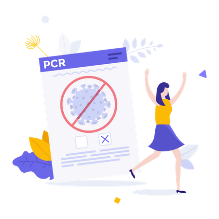 Negative Pcr Test Result  Illustration