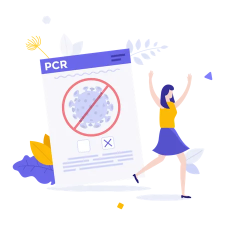 Negative Pcr Test Result  Illustration