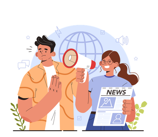 Negative world news pressure  Illustration