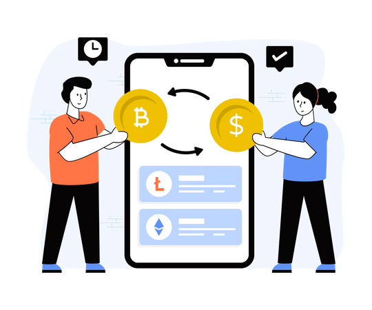 Negociação de criptografia  Ilustração