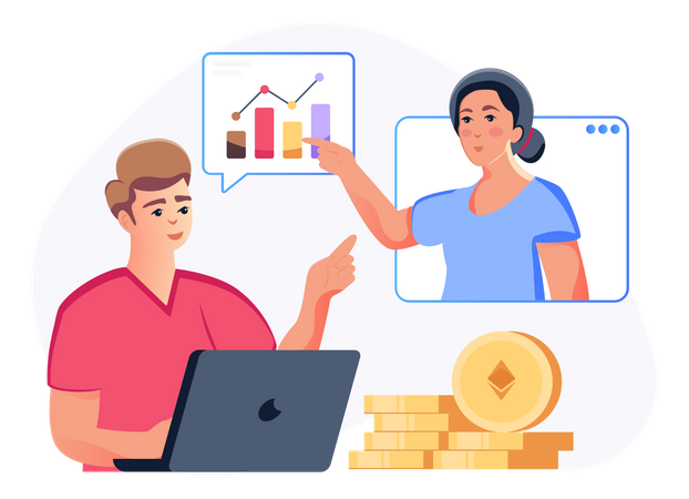 Negociação de ethereum  Illustration