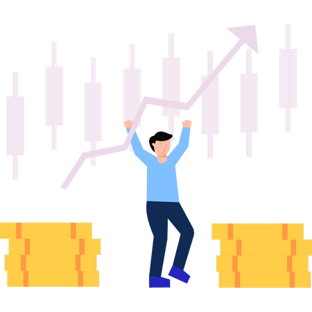 Negociação no mercado de ações  Ilustração