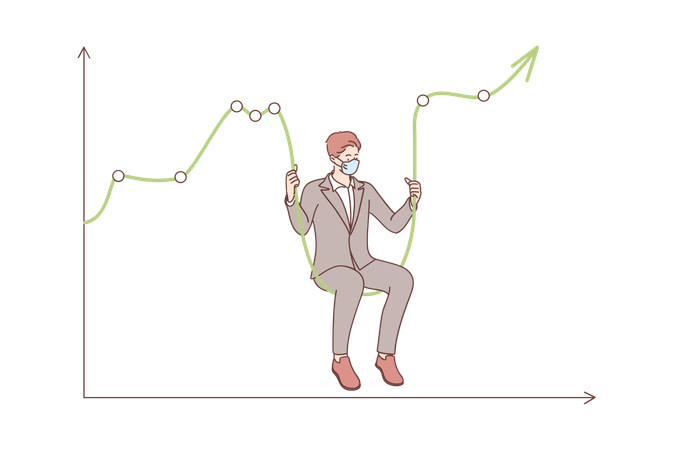 Negociação no mercado de ações  Ilustração