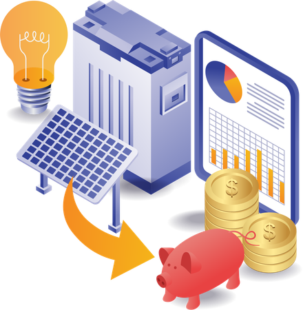 Negocio de inversión en energía de paneles solares 1  Ilustración