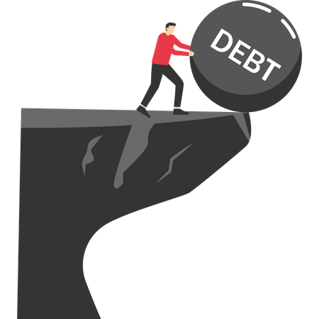 Negócio de liquidação de dívidas  Ilustração