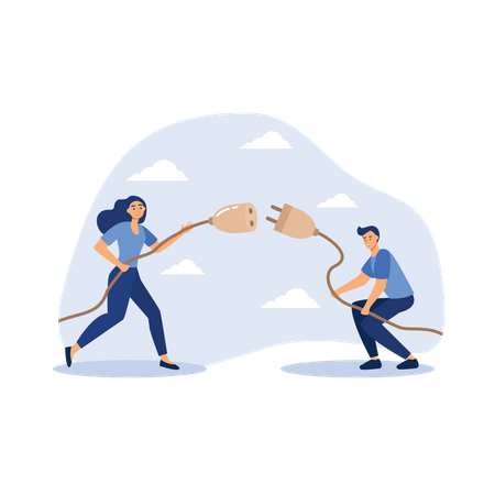 Negócio desconectado  Ilustração