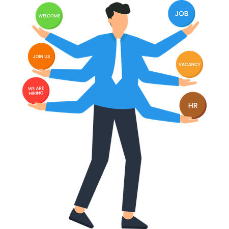 RH empresarial fazendo recrutamento  Ilustração