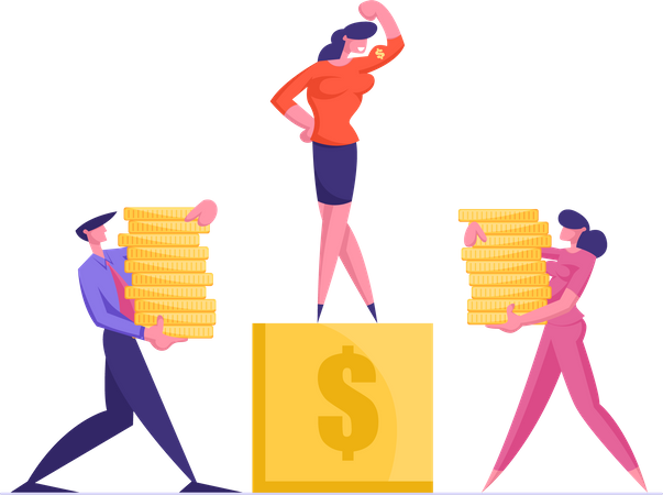 Negocios ricos que ganan mucho dinero  Ilustración