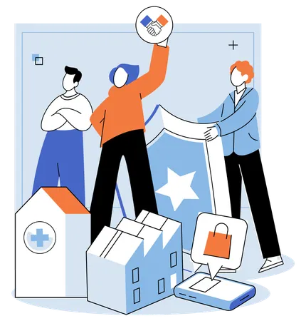 Negotiating deal requires effective communication and diplomacy  Illustration