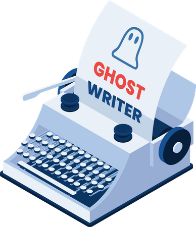 Marketing de contenu Ghostwriter  Illustration