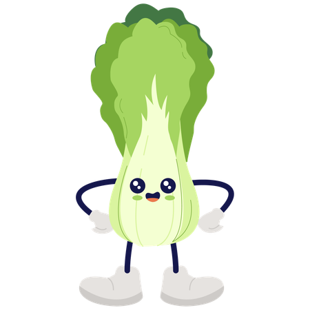 Bok choy ousado  Ilustração