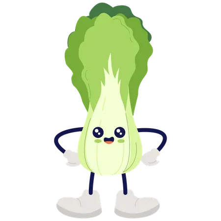 Bok choy ousado  Ilustração