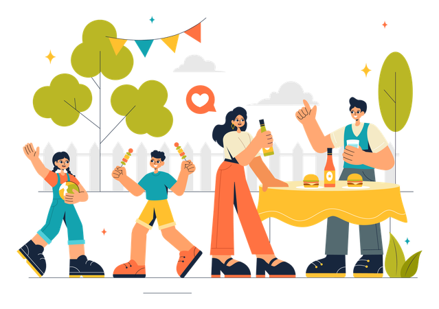 Neighborhood Celebration  Illustration